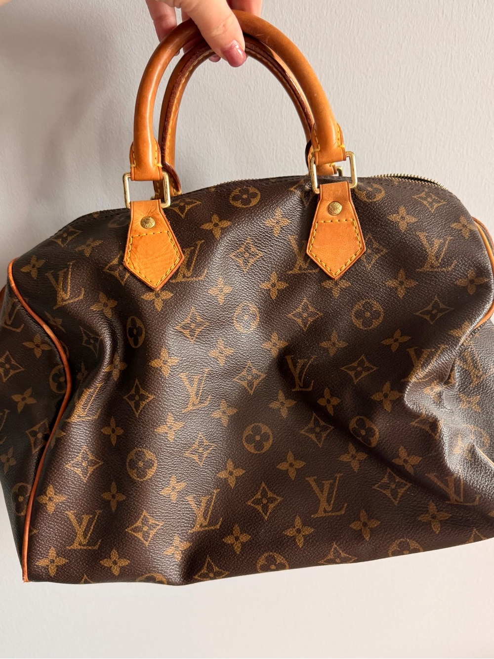 Louis Vuitton Monogram Satchel in Brown and Tan